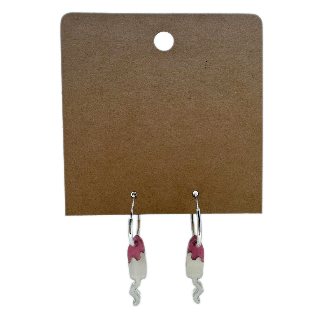 Bloody Hell Tampon Hoop Earrings – Sterling Silver & Acrylic - RK Jewellery Designs