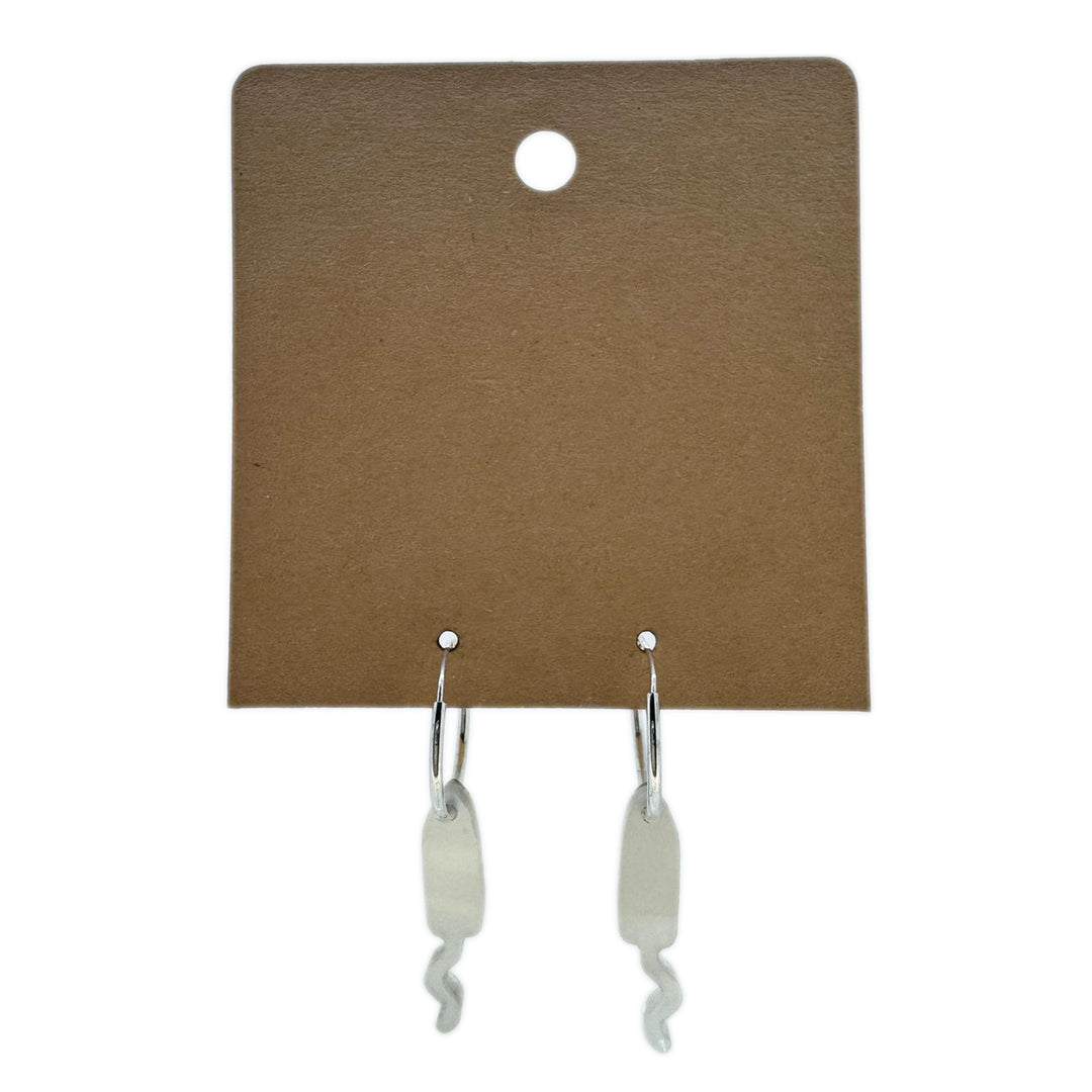 Tampon Hoop Earrings – Sterling Silver & Acrylic - RK Jewellery Designs