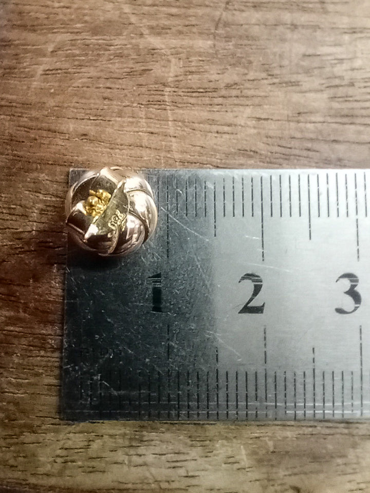 Vintage 18ct Tri-Colour Gold Knot Stud Earrings – 3.38g Boxed - RK Jewellery Designs 