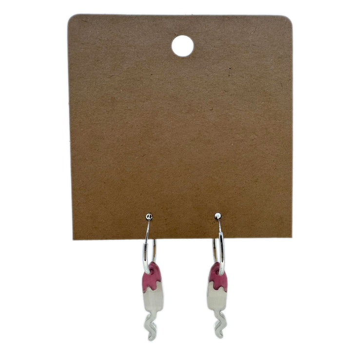Bloody Hell Tampon Hoop Earrings – Sterling Silver & Acrylic - RK Jewellery Designs 