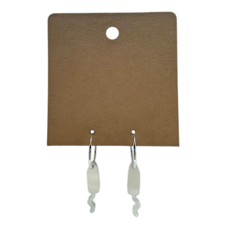 Tampon Hoop Earrings – Sterling Silver & Acrylic - RK Jewellery Designs 