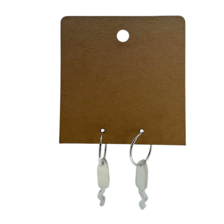 Tampon Hoop Earrings – Sterling Silver & Acrylic - RK Jewellery Designs 